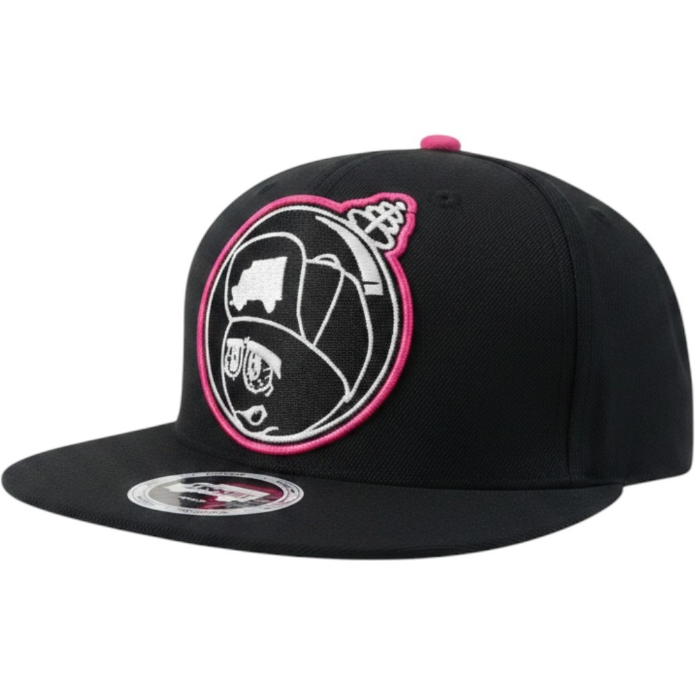 Trukfit Feelin Spacey Snapback Hat Black Pink Embroidered Flat Brim Cap Men OSFM